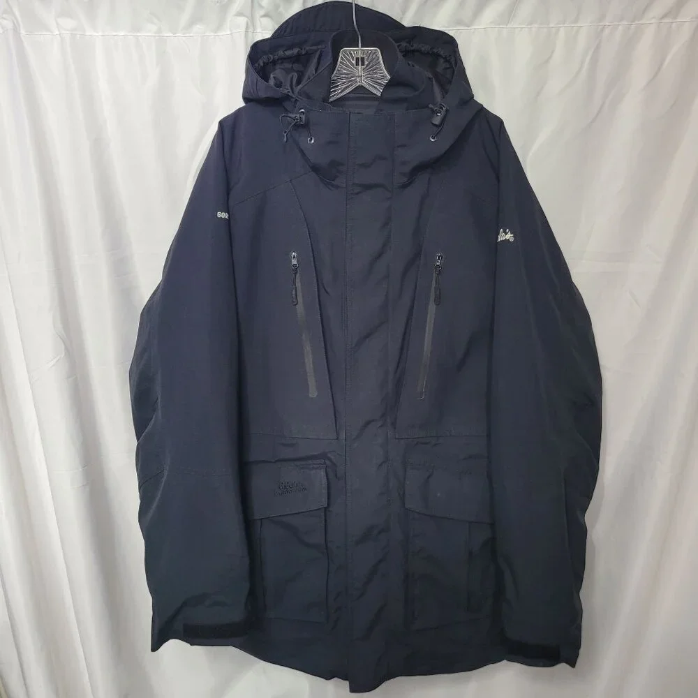 Cabela's Guidewear GoreTex Waterproof Outdoor Full-Zip Jacket Men' Navy Size L/L - Picture 1 of 12
